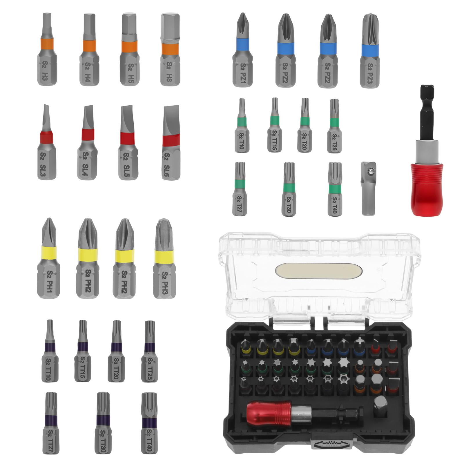 32Pcs Screwdriver Bit Sets Air Impact Driver Bit Premium Steel Waterproof & Rust Resistence for Industrial Maintenance Household
32Pcs Screwdriver Bit Sets Air Impact Driver Bit Premium Steel Waterproof & Rust Resistence for Industrial Maintenance Household