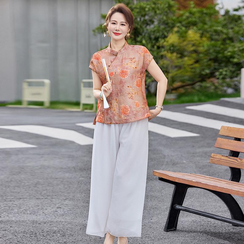 2026 New Summer Chiffon Outfit Set: Chinese-Style Short-Sleeve Top & T-Shirt for Middle-Aged and Elderly Women XXXL (Weight 120-135 jin)
2026 New Summer Chiffon Outfit Set: Chinese-Style Short-Sleeve Top & T-Shirt for Middle-Aged and Elderly Women XXXL (Weight 120-135 jin)