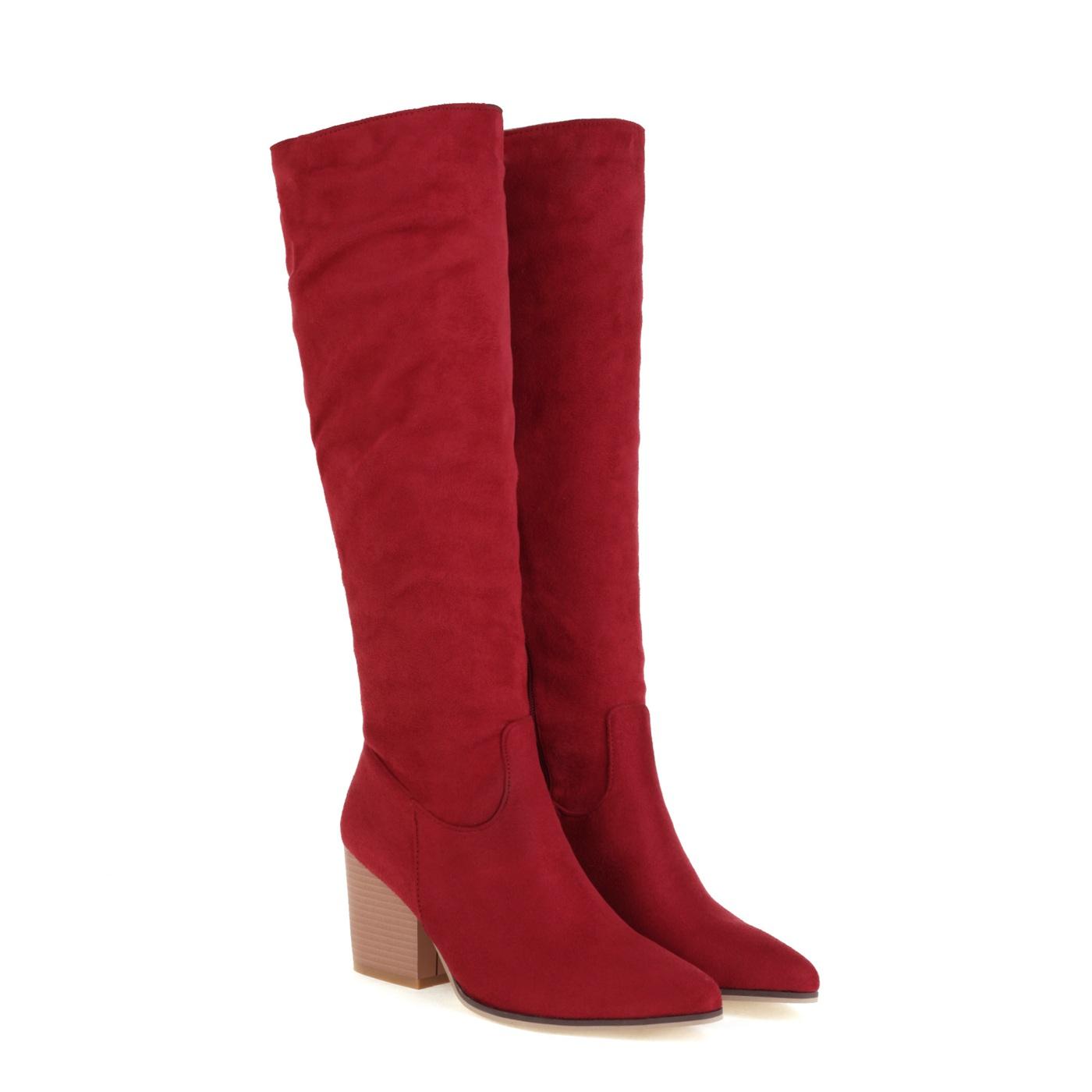 Women s High-heeled Boots Autumn and Winter New Simple Temperament Thick Heel Large Size Suede Medium Boots 48 червоний
Women s High-heeled Boots Autumn and Winter New Simple Temperament Thick Heel Large Size Suede Medium Boots 48 червоний
