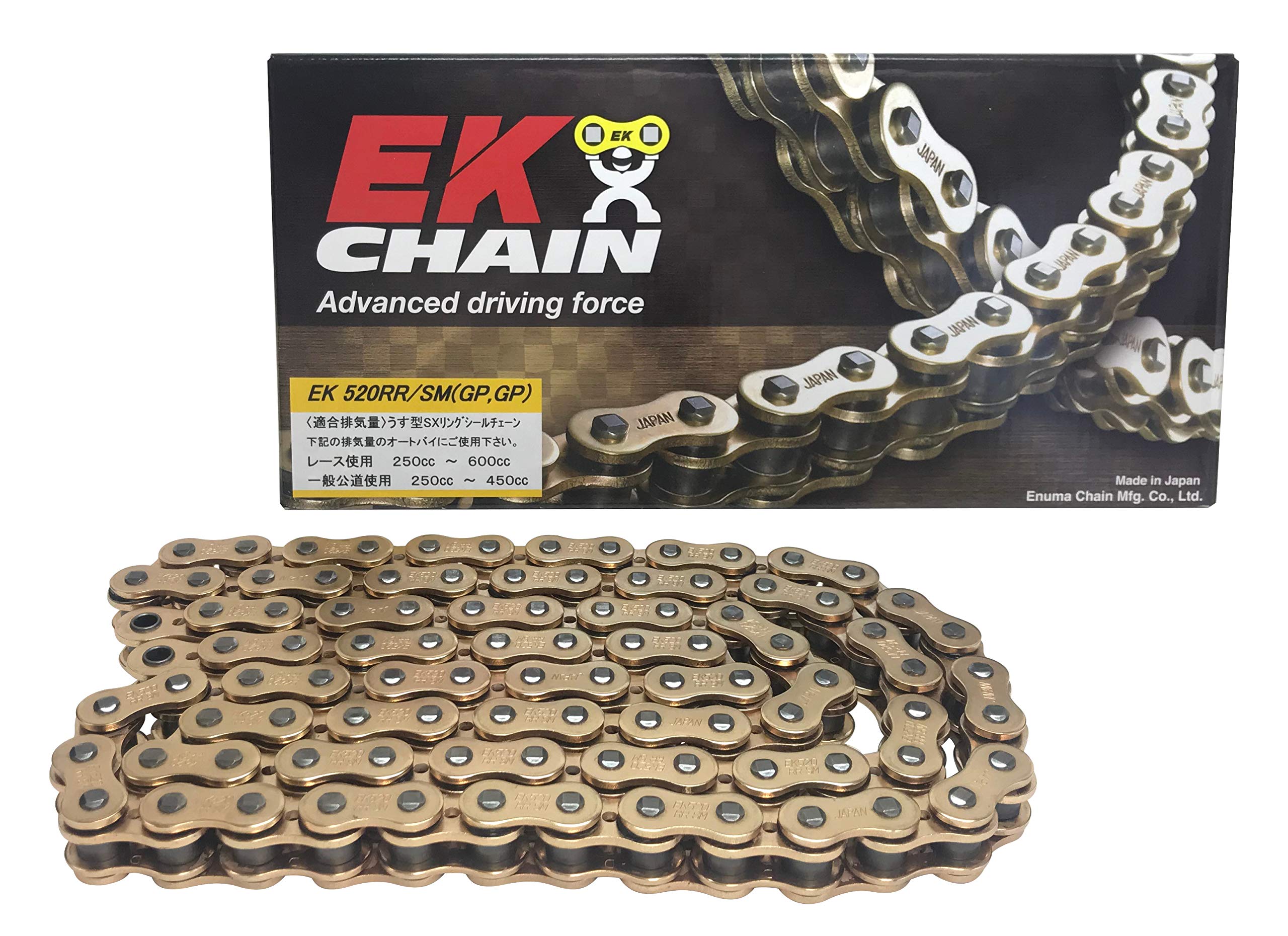 EK Motorcycle Chain Gold 96L SKJ Press Clip SX Ring Seal 520RR/SM (Semi Joint) золотий
EK Motorcycle Chain Gold 96L SKJ Press Clip SX Ring Seal 520RR/SM (Semi Joint) золотий