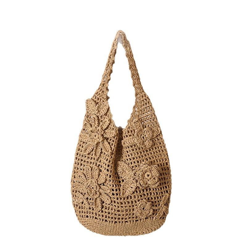 Bohemian-style Woven Beach Tote Bag Three-dimensional Floral Openwork Beach Bag Large-capacity Relaxed And High-end Shopping Bag 33x28x33
Bohemian-style Woven Beach Tote Bag Three-dimensional Floral Openwork Beach Bag Large-capacity Relaxed And High-end Shopping Bag 33x28x33