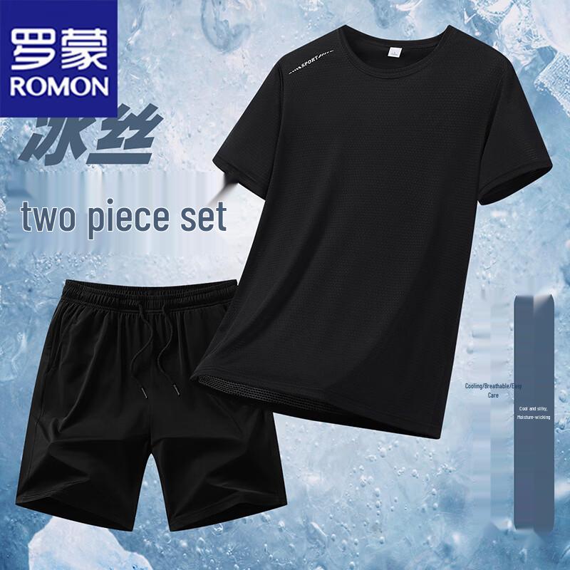 ROMON Men s Summer Ice Silk T-Shirt & Shorts Set M
ROMON Men s Summer Ice Silk T-Shirt & Shorts Set M