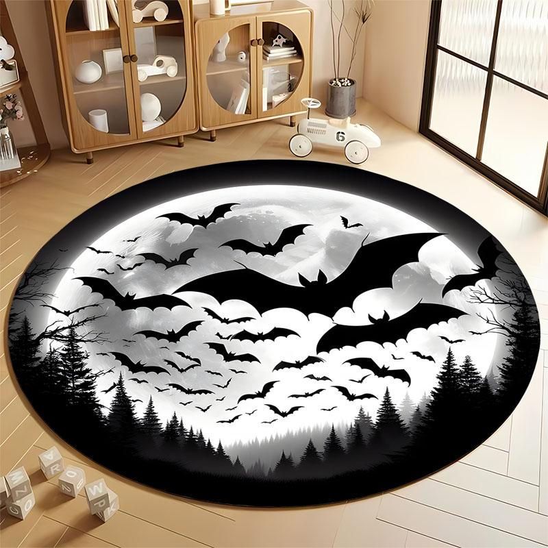 Spooky Halloween Moonlit Bats Round Carpet for Festive Décor round carpet for home sofa bedroom, gift Diameter 60cm
Spooky Halloween Moonlit Bats Round Carpet for Festive Décor round carpet for home sofa bedroom, gift Diameter 60cm