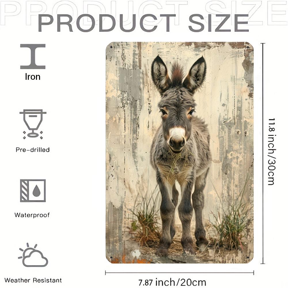 Vintage Donkey Metal Wall Art Realistic Farm Animal Decor x Inches for Barn Cafe Bar Office Porch Garden 20x30cm(7.8x11.8inch)
Vintage Donkey Metal Wall Art Realistic Farm Animal Decor x Inches for Barn Cafe Bar Office Porch Garden 20x30cm(7.8x11.8inch)