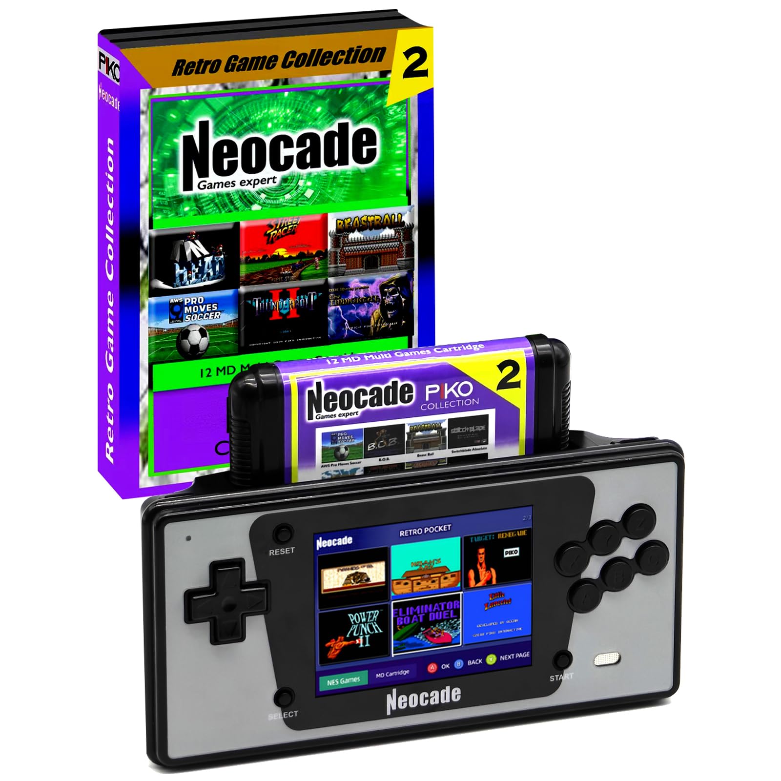 NEOCADE Pocket Retro Game Console for Mega Drive Mega Retro Portable SEGA MD Portable Retro Handheld Game Console 18 NES Games 12 in 1 Mega Drive Game
NEOCADE Pocket Retro Game Console for Mega Drive Mega Retro Portable SEGA MD Portable Retro Handheld Game Console 18 NES Games 12 in 1 Mega Drive Game