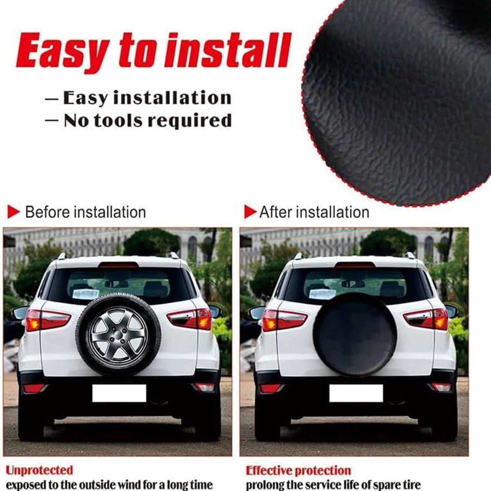 Spare Tire Cover 15 Inch Universal Fit Durable Protective Cover for SUV Truck Trailer Outdoor Use with Waterproof Material and Elastic Hem One Size
Spare Tire Cover 15 Inch Universal Fit Durable Protective Cover for SUV Truck Trailer Outdoor Use with Waterproof Material and Elastic Hem One Size