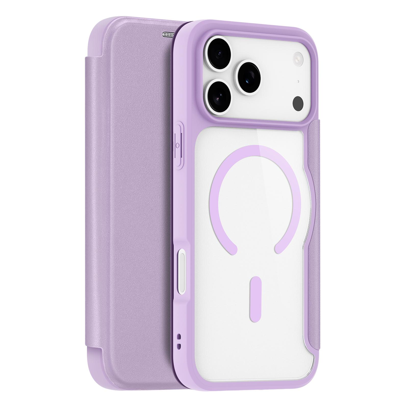 For iPhone 17 Pro Max Leather Case DUX DUCIS Skin X Pro Series Flip Cover Compatible with MagSafe Purple Pink
For iPhone 17 Pro Max Leather Case DUX DUCIS Skin X Pro Series Flip Cover Compatible with MagSafe Purple Pink