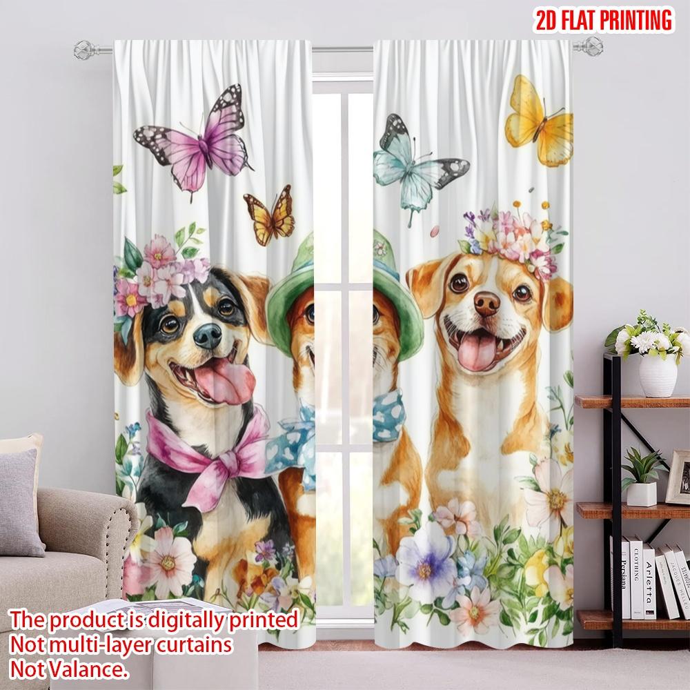 2pcs,2D plane printing Print Curtains Floral Canine Trio Durable 100% Polyester Fabric (without rod) Decorations For Home for 52.50 × 116.00 cm 2 pcs
2pcs,2D plane printing Print Curtains Floral Canine Trio Durable 100% Polyester Fabric (without rod) Decorations For Home for 52.50 × 116.00 cm 2 pcs