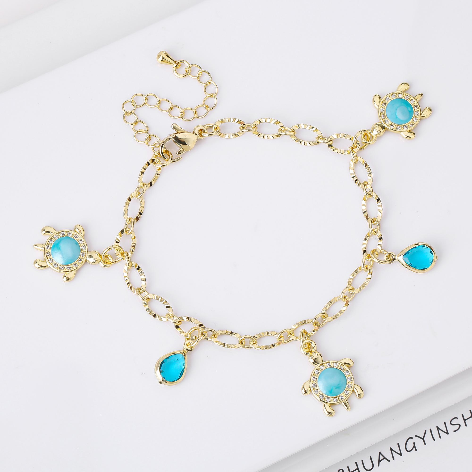 Classic Gold-Plated Sea Turtle Zircon Pendant Bracelet Unique for Women Girls Beach Casual Vacation Wrist Zircon Party Gift
Classic Gold-Plated Sea Turtle Zircon Pendant Bracelet Unique for Women Girls Beach Casual Vacation Wrist Zircon Party Gift