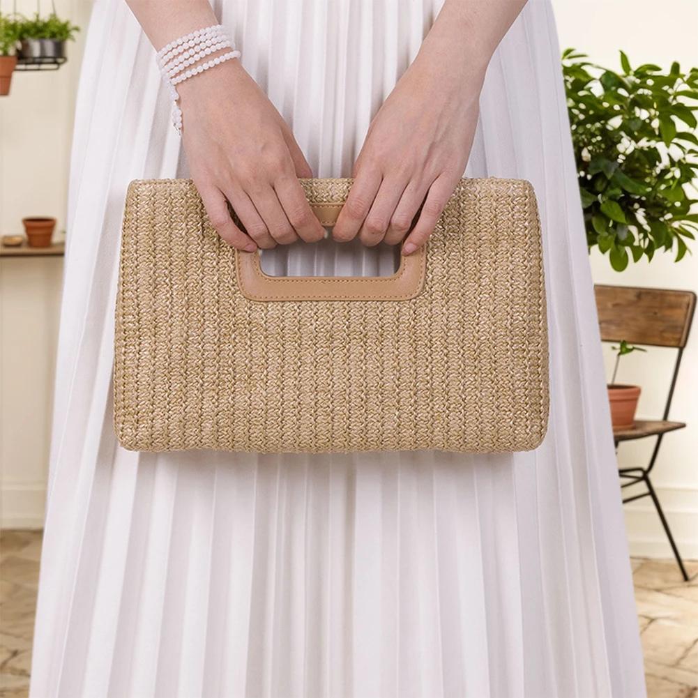 Straw Woven Clutch for Women Raffia Crochet Beach Rattan Causal Female Party Wedding Evening Bag New Summer Luxury Weaving Purse
Straw Woven Clutch for Women Raffia Crochet Beach Rattan Causal Female Party Wedding Evening Bag New Summer Luxury Weaving Purse