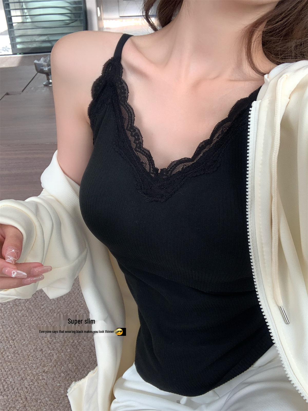 Women s Lace Camisole Warm Vest: Autumn/Winter Thickened One-Piece Base Layer S (80-95 lbs) чорний
Women s Lace Camisole Warm Vest: Autumn/Winter Thickened One-Piece Base Layer S (80-95 lbs) чорний