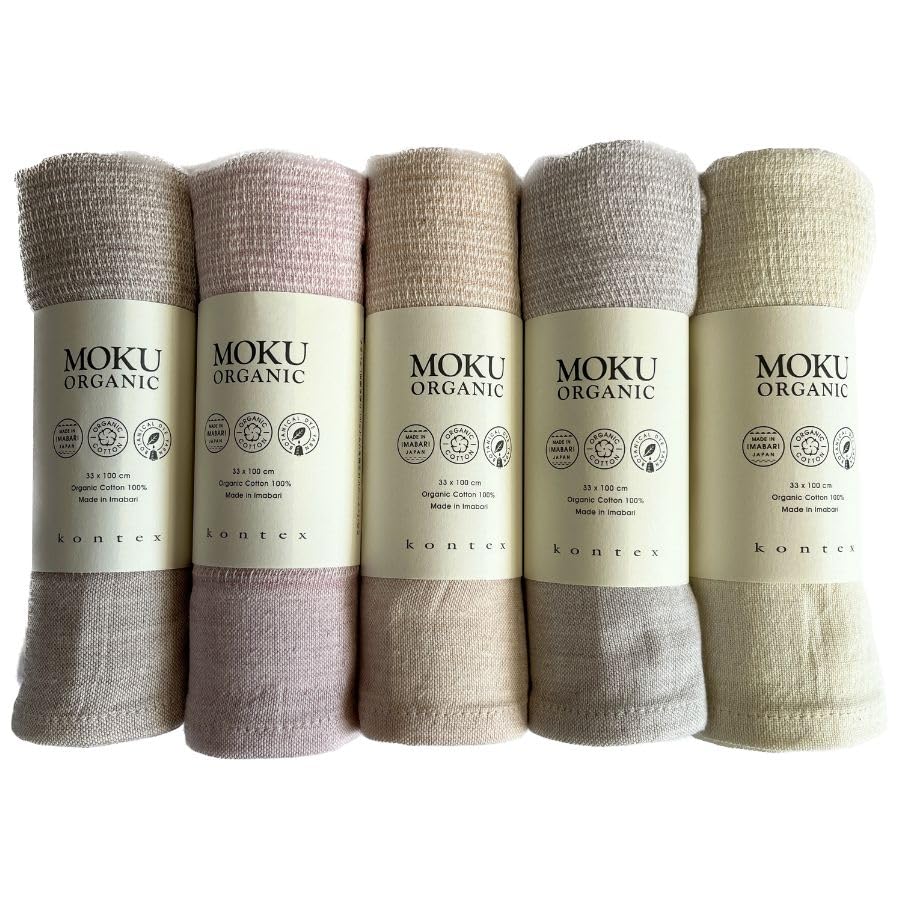 Contex MOKU ORGANIC Face Towels, 5-Piece Set | Original Selection | G. Organic: Coffee, Rose Red, Rooibos, Blueberry, Matcha | 33 x 100cm | Imabari
Contex MOKU ORGANIC Face Towels, 5-Piece Set | Original Selection | G. Organic: Coffee, Rose Red, Rooibos, Blueberry, Matcha | 33 x 100cm | Imabari
