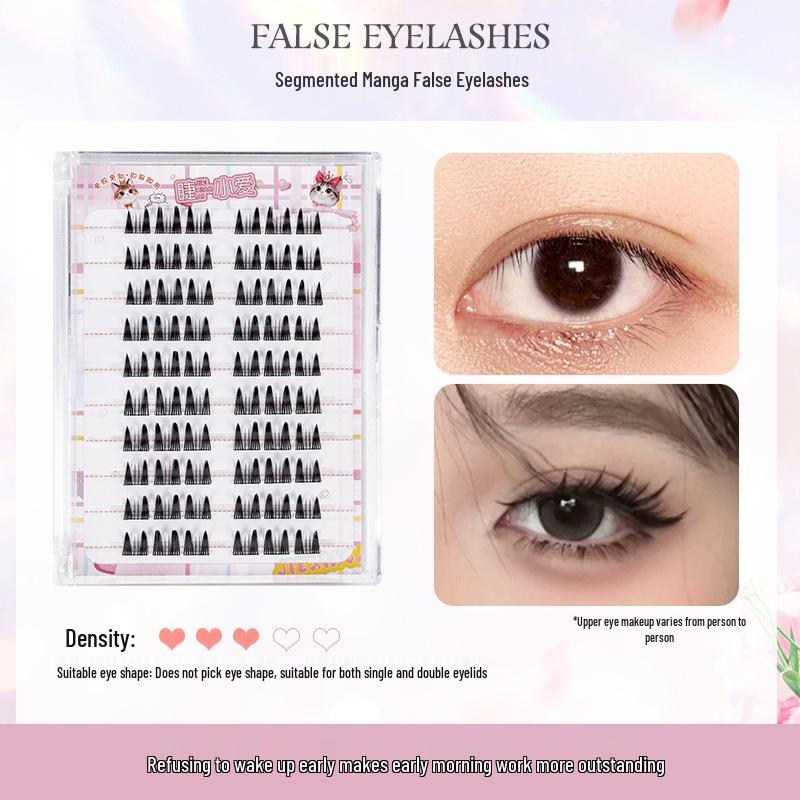 Segmented Manga 69 Self-Adhesive Beginner False Eyelashes - Natural Curl, Easy 3-Step Application, Single Cluster, Fine Stem.
Segmented Manga 69 Self-Adhesive Beginner False Eyelashes - Natural Curl, Easy 3-Step Application, Single Cluster, Fine Stem.