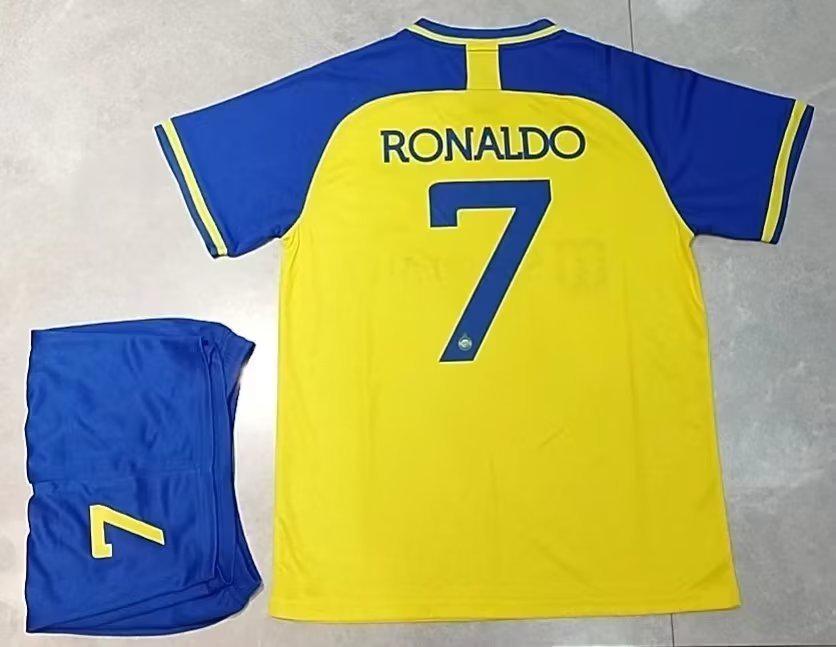 Riyadh National Team Kids Jersey 22-23: Ronaldo #7 Home & Away Size 20/120
Riyadh National Team Kids Jersey 22-23: Ronaldo #7 Home & Away Size 20/120