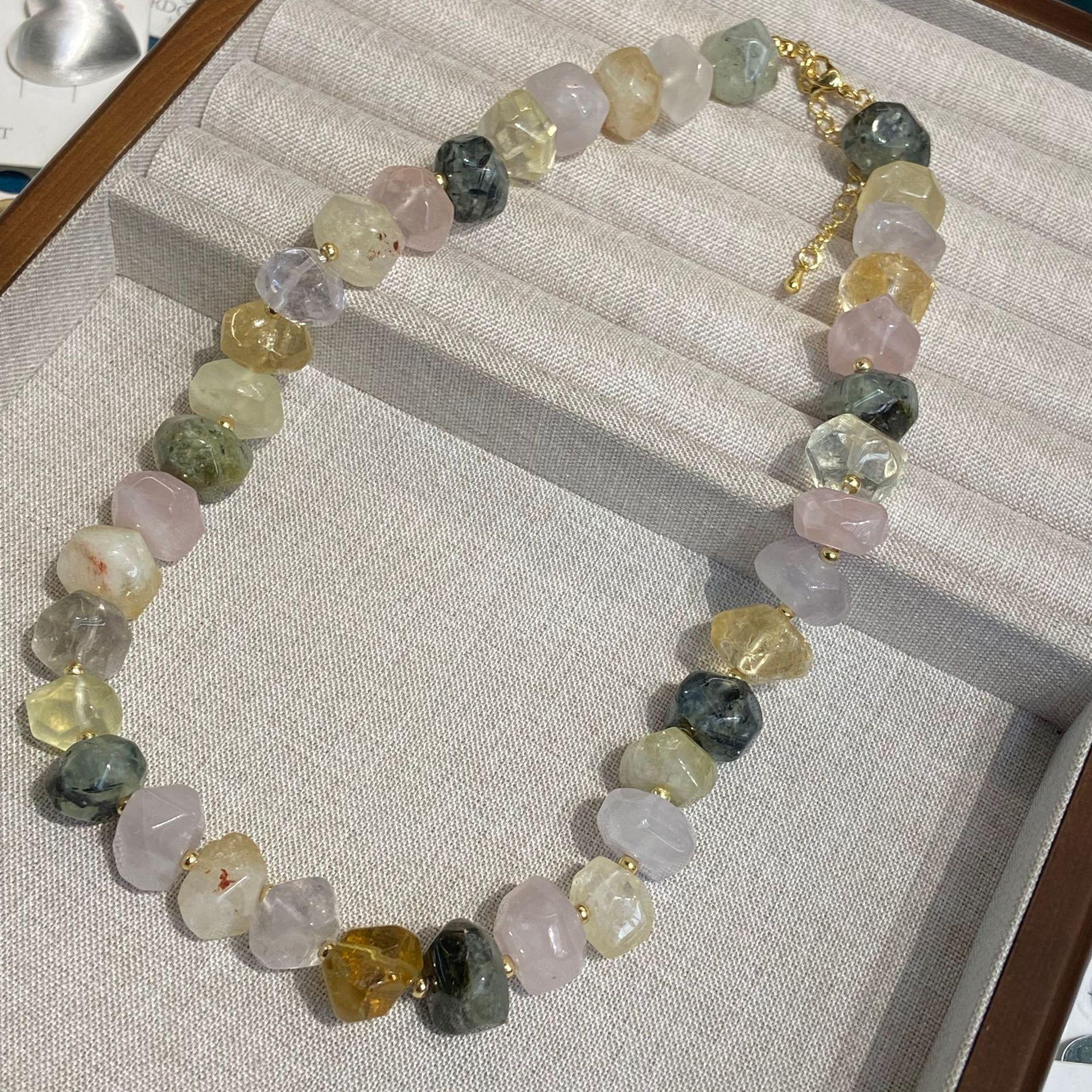 Natural Colorful Crystal Angle Sugar Cube Necklace Handmade Beaded Diy Bracelet Necklace Accessories Finished Product
Natural Colorful Crystal Angle Sugar Cube Necklace Handmade Beaded Diy Bracelet Necklace Accessories Finished Product