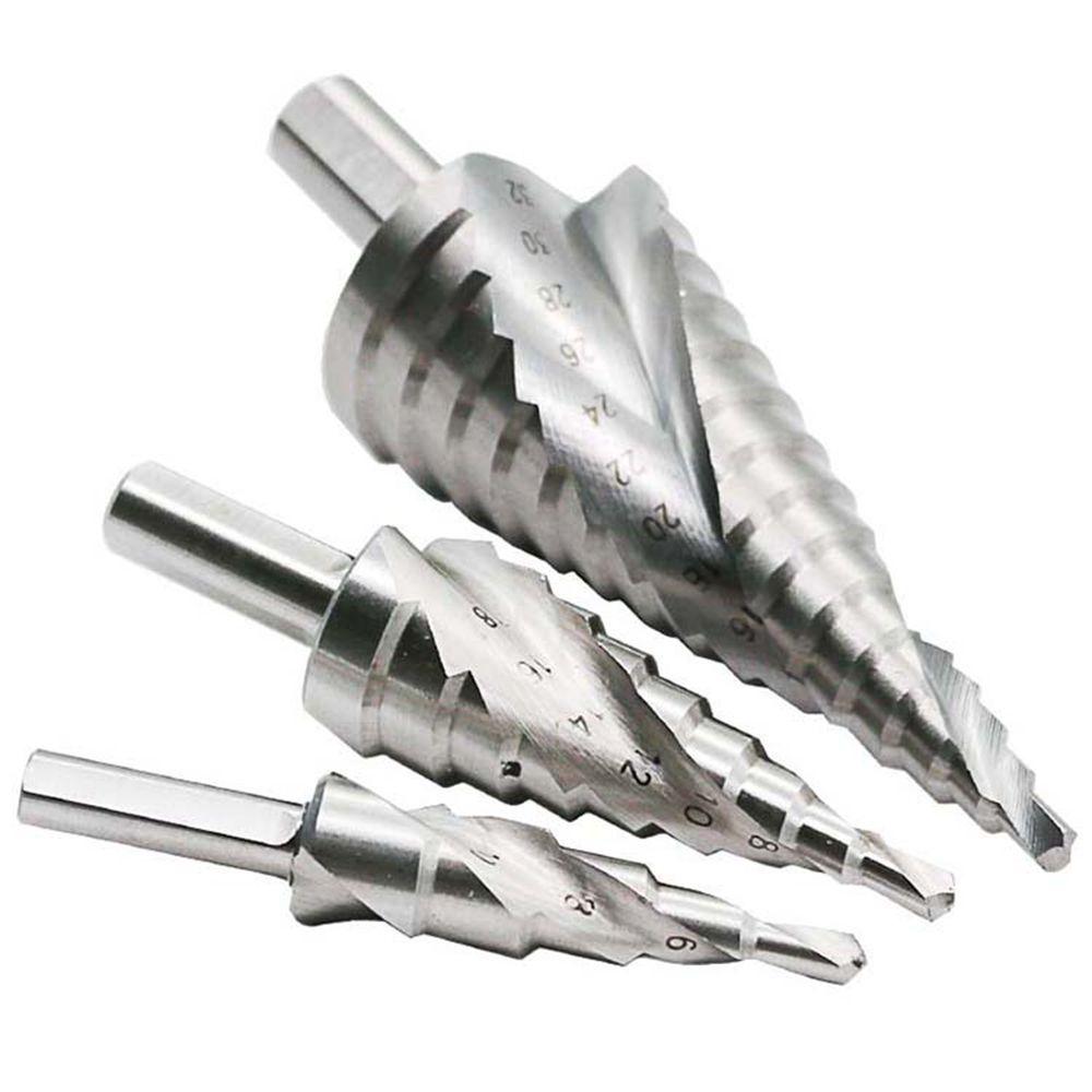 3Pcs Spiral Groove Step Drill Bit Krachtige 4-12mm 4-20mm 4-32mm Drill Bit for Cutting Steel Plate Metal Aluminum Plate Tool
3Pcs Spiral Groove Step Drill Bit Krachtige 4-12mm 4-20mm 4-32mm Drill Bit for Cutting Steel Plate Metal Aluminum Plate Tool