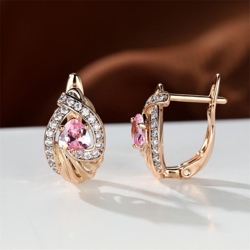 Triangle Blue Crystal Zircon Champagne Gold Ear Buckle Wedding Engagement Earrings рожевий
Triangle Blue Crystal Zircon Champagne Gold Ear Buckle Wedding Engagement Earrings рожевий