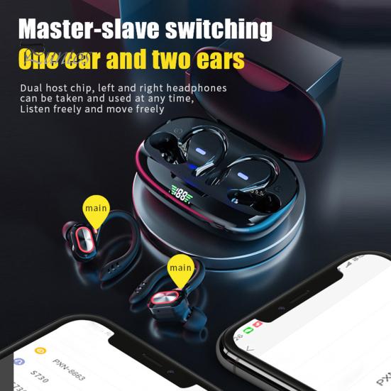 Bluetooth-совместимые наушники со светодиодным дисплеем, водонепроницаемые ушные крючки с низкой задержкой, Hi-Fi стерео беспроводные наушники для спорта
Bluetooth-совместимые наушники со светодиодным дисплеем, водонепроницаемые ушные крючки с низкой задержкой, Hi-Fi стерео беспроводные наушники для спорта
