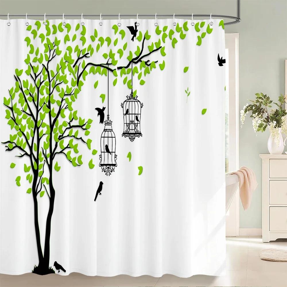 1PC Modern Minimalist leaf Pattern Shower Curtain with Hooks - Design Chic Green leaves Plants Bathroom Curtain Decorationks W90XH180cm
1PC Modern Minimalist leaf Pattern Shower Curtain with Hooks - Design Chic Green leaves Plants Bathroom Curtain Decorationks W90XH180cm