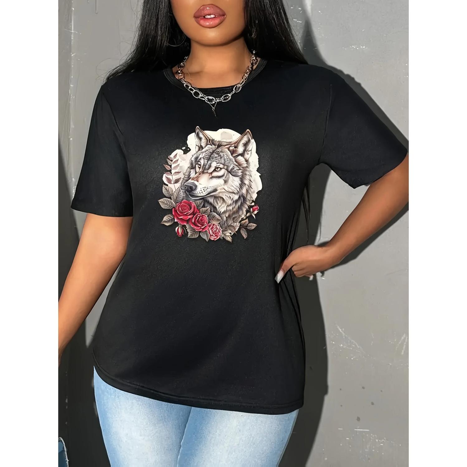 Wolf And Rose Motif Print Tshirts Funny Unisex Graphic Top T-Shirts Women Clothes Summer Spring S чёрный
Wolf And Rose Motif Print Tshirts Funny Unisex Graphic Top T-Shirts Women Clothes Summer Spring S чёрный