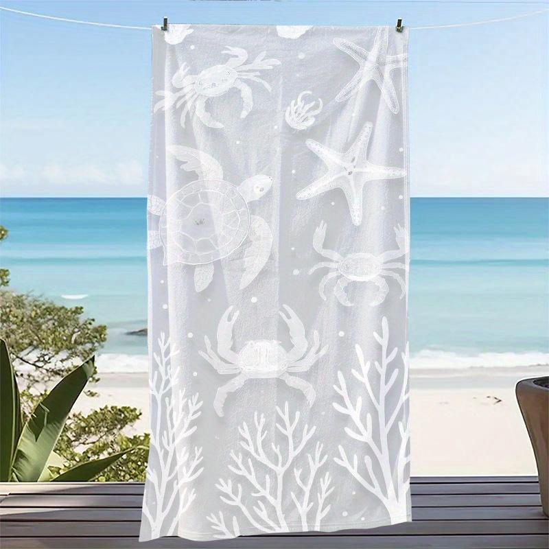 White Marine Creatures Sea Turtles Coral Towel, Oversized Fast Drying for Summer Beach W40*H60(CM)
White Marine Creatures Sea Turtles Coral Towel, Oversized Fast Drying for Summer Beach W40*H60(CM)
