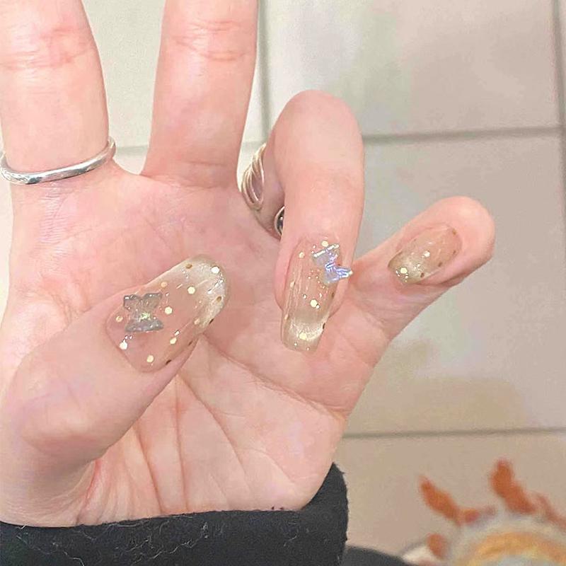 Butterfly Crystal Cat Eye Handmade Press-On Nails - Removable High-End Summer Manicure Patches Small
Butterfly Crystal Cat Eye Handmade Press-On Nails - Removable High-End Summer Manicure Patches Small