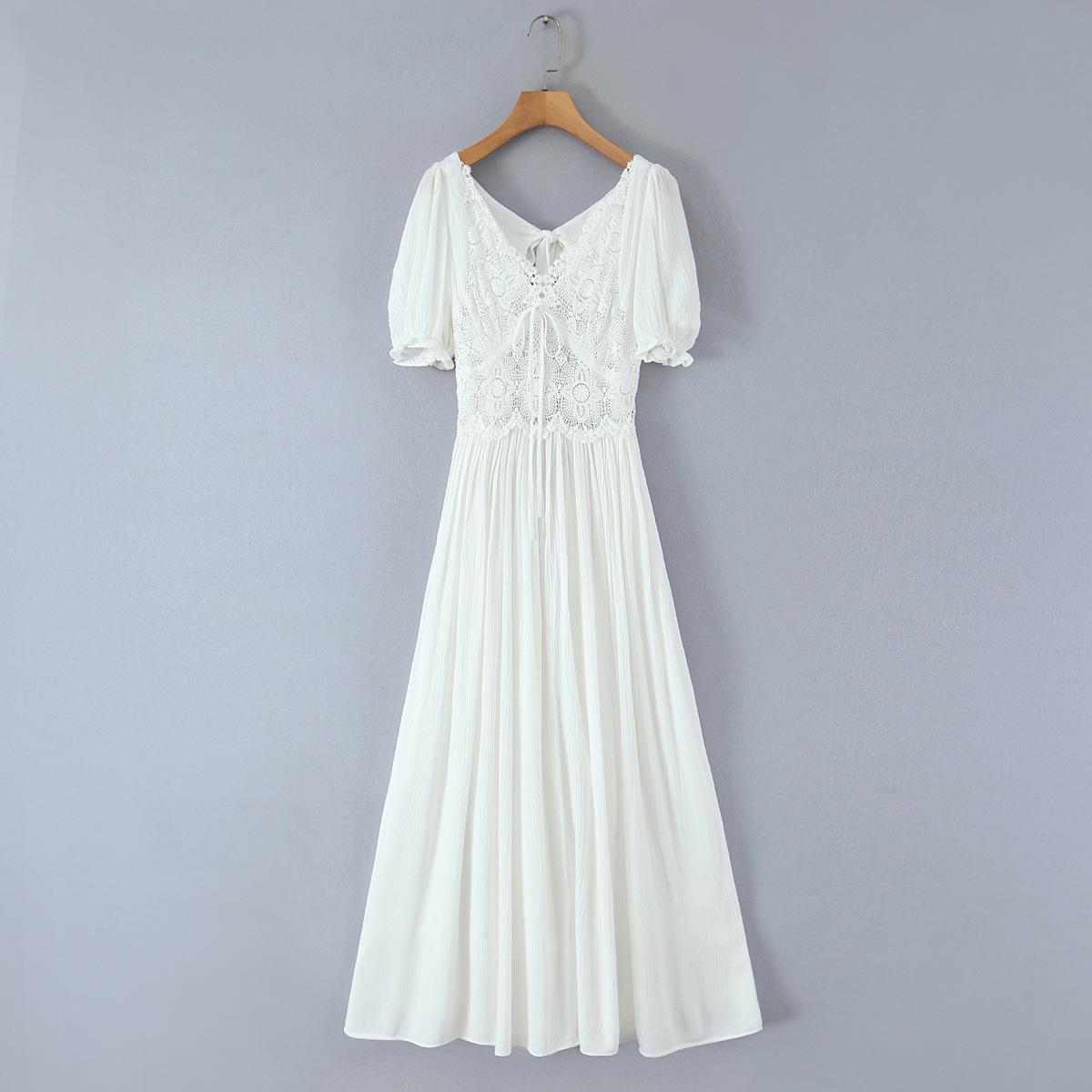 Women s Summer 2026 French Lace Hollow Embroidery Backless Long Dress with Waist-Cinch and Short Sleeves. Large белый
Women s Summer 2026 French Lace Hollow Embroidery Backless Long Dress with Waist-Cinch and Short Sleeves. Large белый