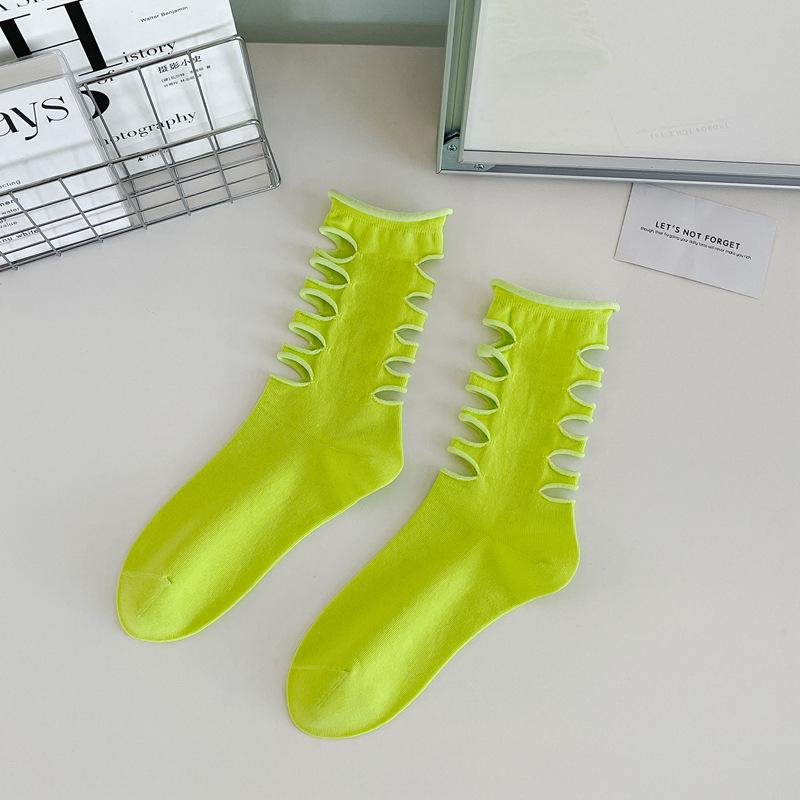 24 Autumn And Winter Socks Women S Fish Bone Hole Socks Solid Color Women S Medium Tube Socks Personalized Street Fashion Beggar Socks One size fits all фарби люмінесцентні зелений колір
24 Autumn And Winter Socks Women S Fish Bone Hole Socks Solid Color Women S Medium Tube Socks Personalized Street Fashion Beggar Socks One size fits all фарби люмінесцентні зелений колір