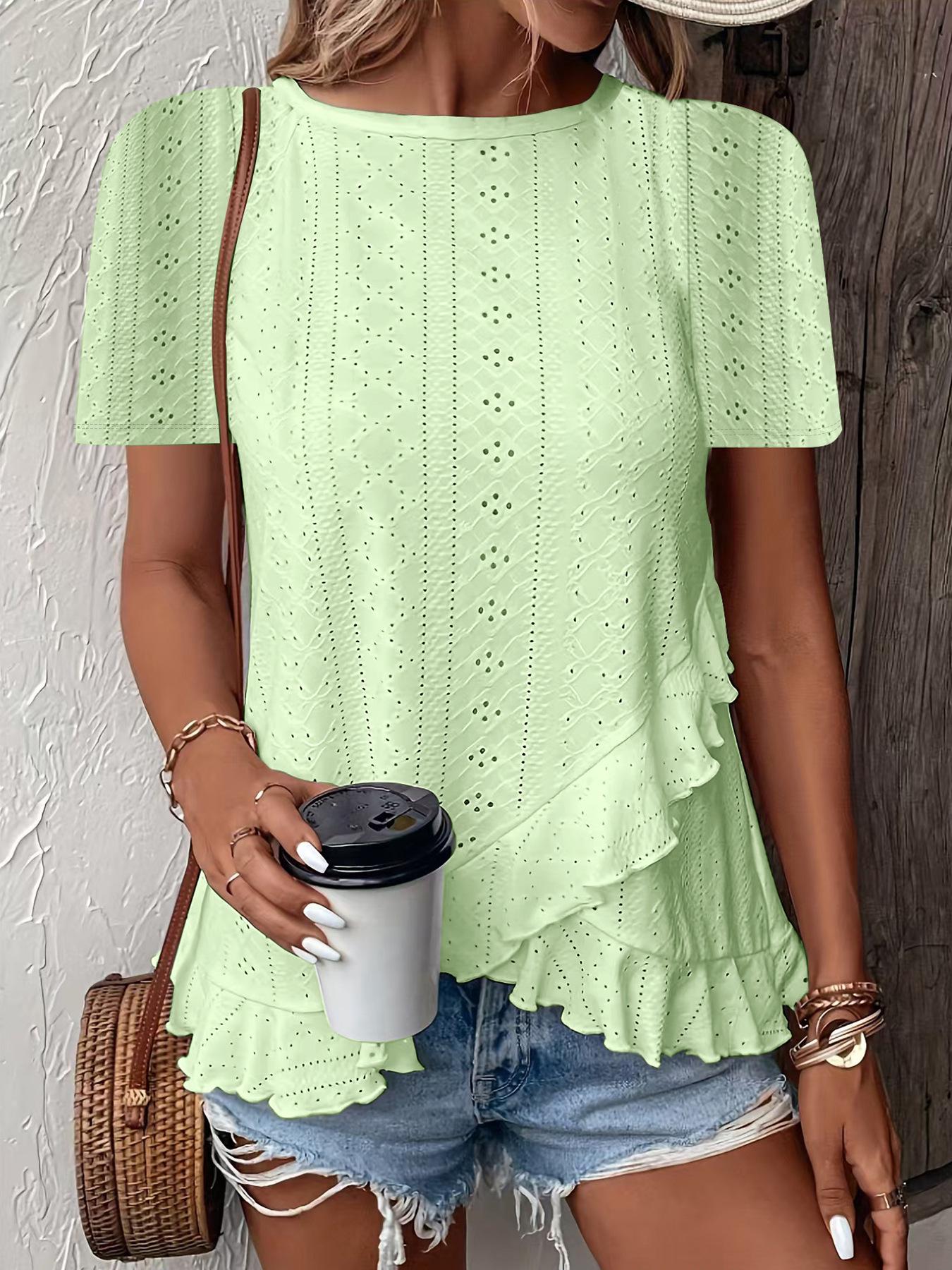 2026 Spring/Summer Women s Solid Color Casual Crew Neck T-Shirt XXL фарби люмінесцентні зелений колір
2026 Spring/Summer Women s Solid Color Casual Crew Neck T-Shirt XXL фарби люмінесцентні зелений колір