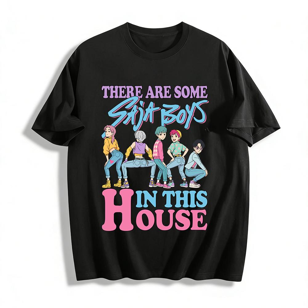Cute K-pop Style Saja Boys Graphic Print Top Trendy Anime Idol Group Casual Tee for Teens and Fans Pure cotton T-shirt XXS
Cute K-pop Style Saja Boys Graphic Print Top Trendy Anime Idol Group Casual Tee for Teens and Fans Pure cotton T-shirt XXS