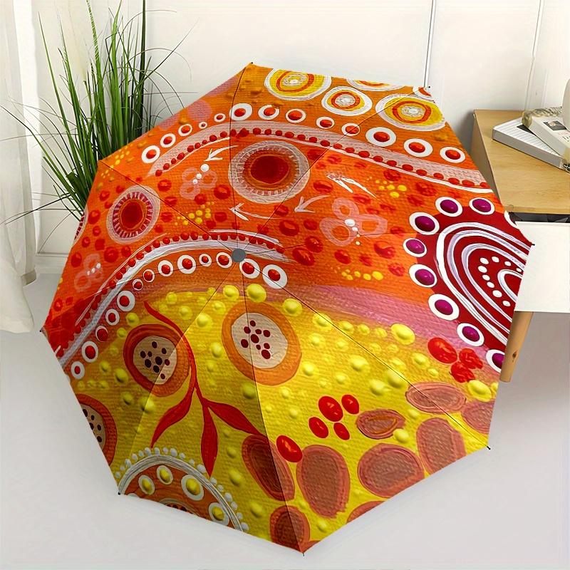 Abstract Art, Circular Patterns Automatic folding umbrella simple eight rib design, bright color pattern, durable iron frame, ideal for tra
Abstract Art, Circular Patterns Automatic folding umbrella simple eight rib design, bright color pattern, durable iron frame, ideal for tra