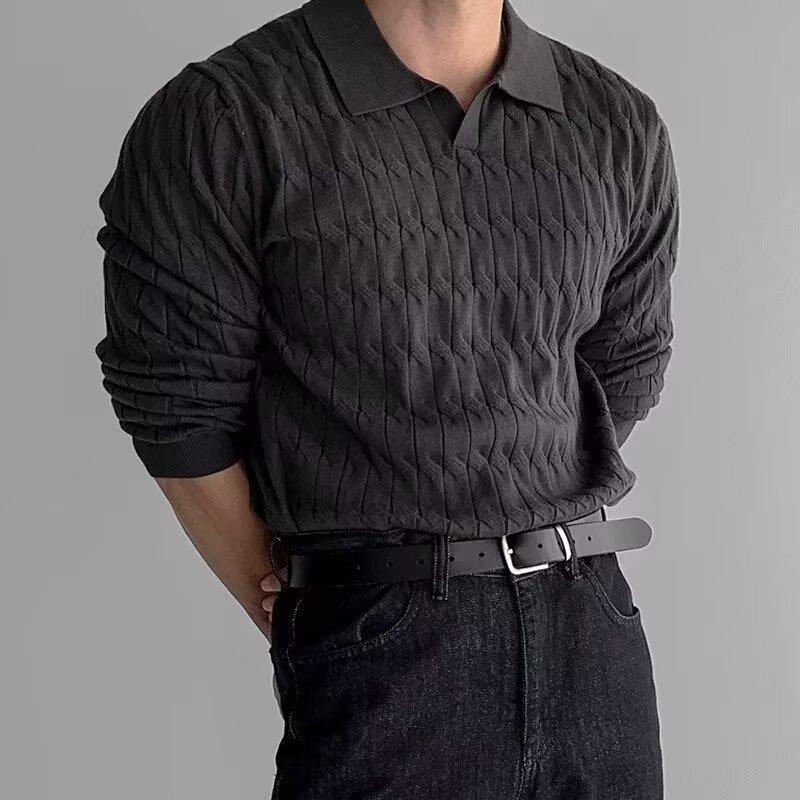 Dark Stripe Long-Sleeve Knit Sweater - Silk-like, Drapey, Business Casual for Autumn/Winter M темно-сірий
Dark Stripe Long-Sleeve Knit Sweater - Silk-like, Drapey, Business Casual for Autumn/Winter M темно-сірий