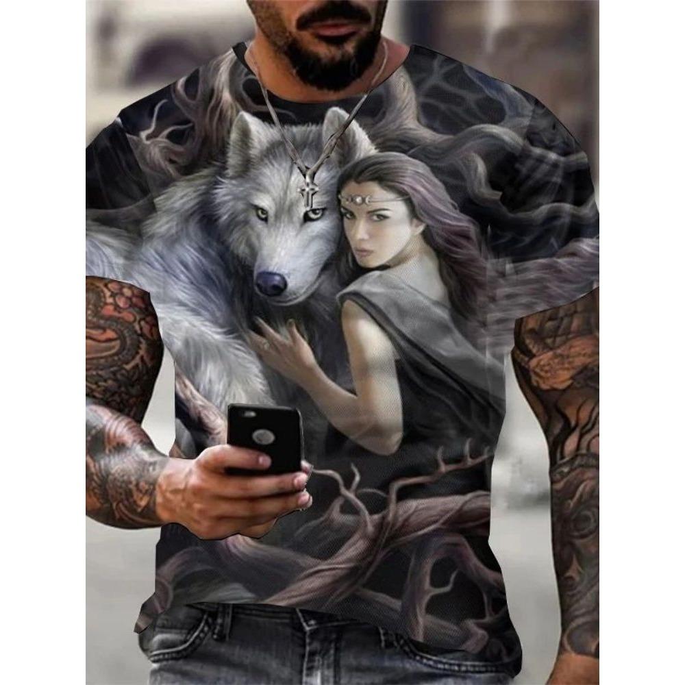 Мужская футболка с 3D-принтом с животными XL
Мужская футболка с 3D-принтом с животными XL