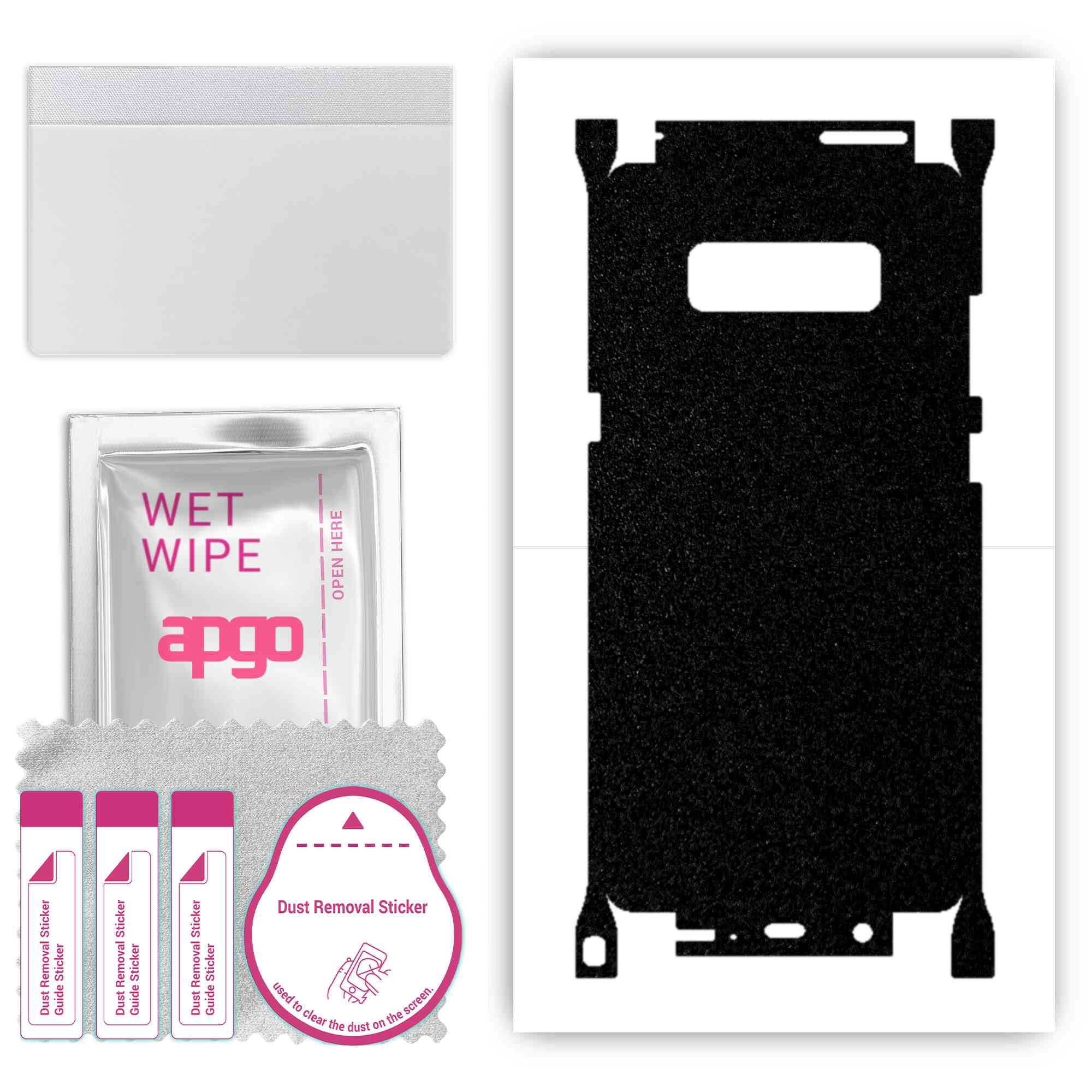 apgo Protective Skin Sticker for the back+sides compatible with Samsung Galaxy Note 8, Full Wrap Film, Foil, Vinyl - Pattern Matte Black
apgo Protective Skin Sticker for the back+sides compatible with Samsung Galaxy Note 8, Full Wrap Film, Foil, Vinyl - Pattern Matte Black