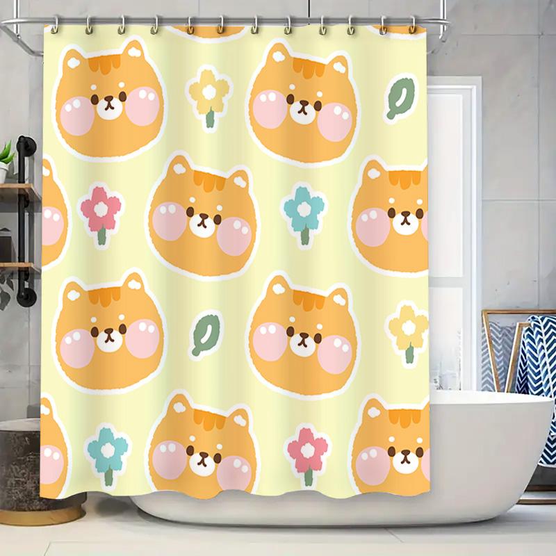Animal Cartoon Print Shower Curtain With Cute Dog Design Creative Bathroom Decor For Home Decoration In Yellow Color (180X270Cm) W60H190(CM)-1 Pcs
Animal Cartoon Print Shower Curtain With Cute Dog Design Creative Bathroom Decor For Home Decoration In Yellow Color (180X270Cm) W60H190(CM)-1 Pcs