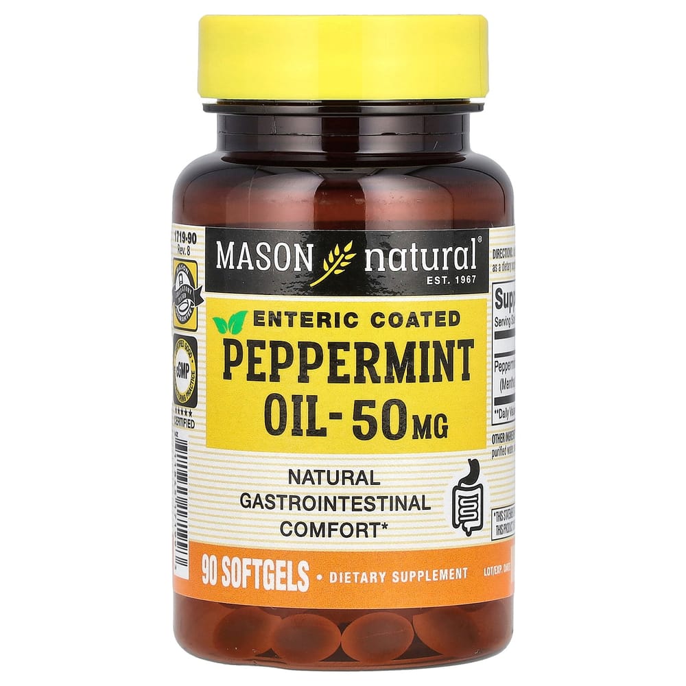 Mason Natural Peppermint Oil 50mg, 90 Softgels 90 pcs - 1 ea
Mason Natural Peppermint Oil 50mg, 90 Softgels 90 pcs - 1 ea