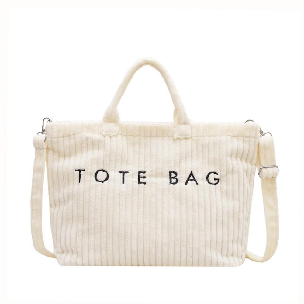 Korean Style Corduroy Tote Bag Large Capacity Lightweight Slouchy Shoulder Bag Trendy Solid Color Letter Embroidery Handbag
Korean Style Corduroy Tote Bag Large Capacity Lightweight Slouchy Shoulder Bag Trendy Solid Color Letter Embroidery Handbag