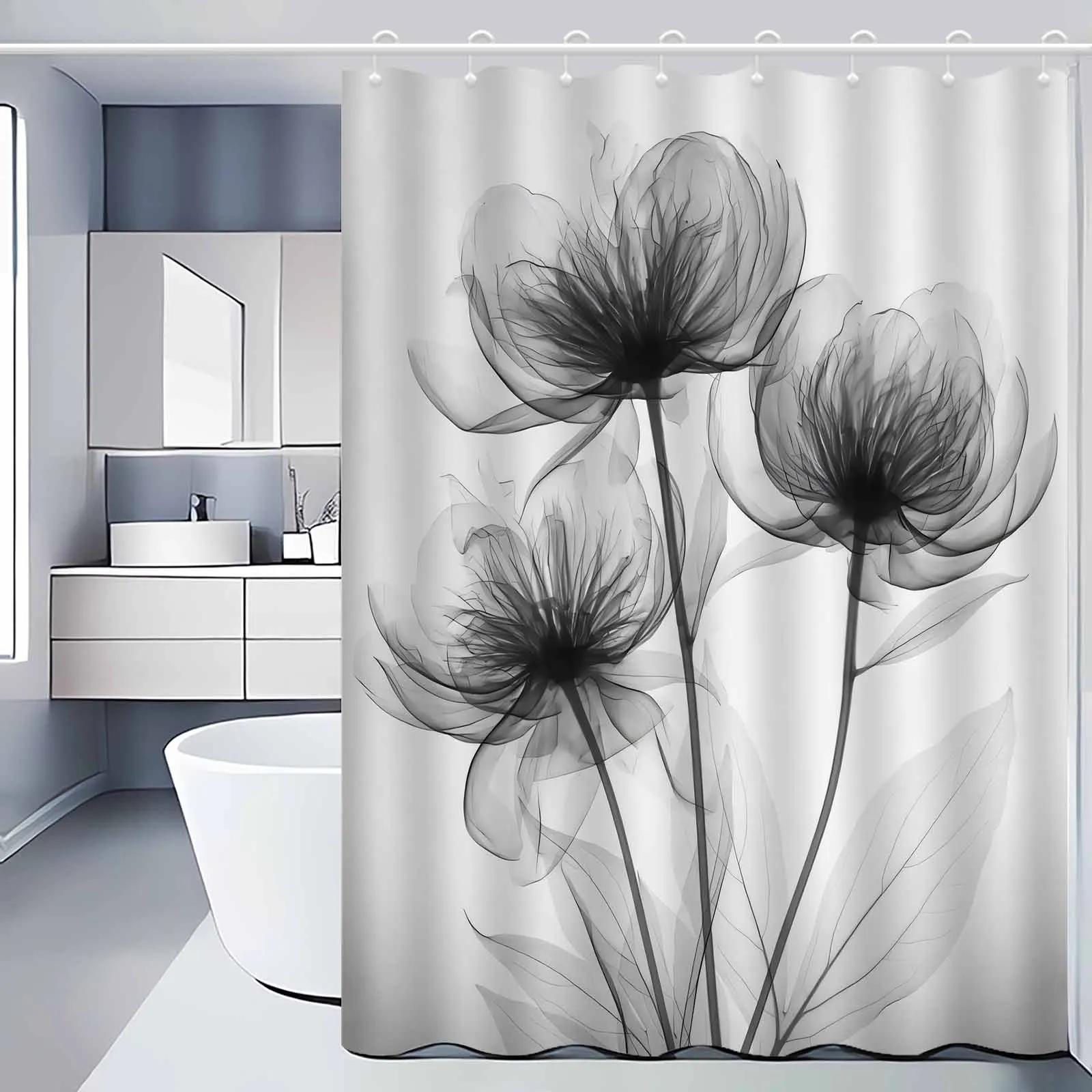 1Pc Elegant Floral Print Shower Curtain, High-End Sheer Floral Pattern, Washable Polyester Bathroom Decor With Hooks W60H190(CM)-1 Pcs
1Pc Elegant Floral Print Shower Curtain, High-End Sheer Floral Pattern, Washable Polyester Bathroom Decor With Hooks W60H190(CM)-1 Pcs