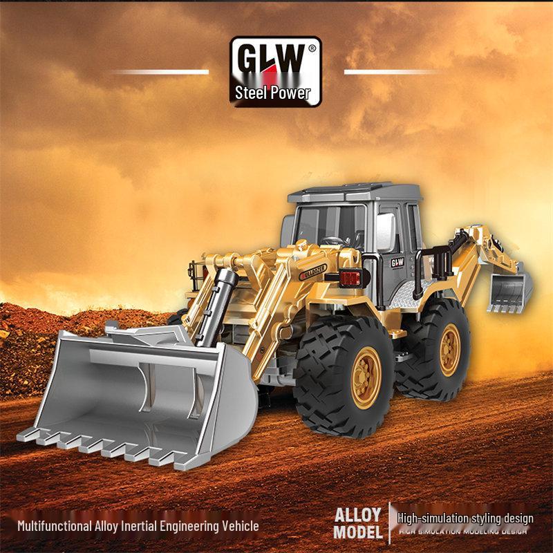 Инерционная модель бульдозера-экскаватора из сплава для детей
Инерционная модель бульдозера-экскаватора из сплава для детей