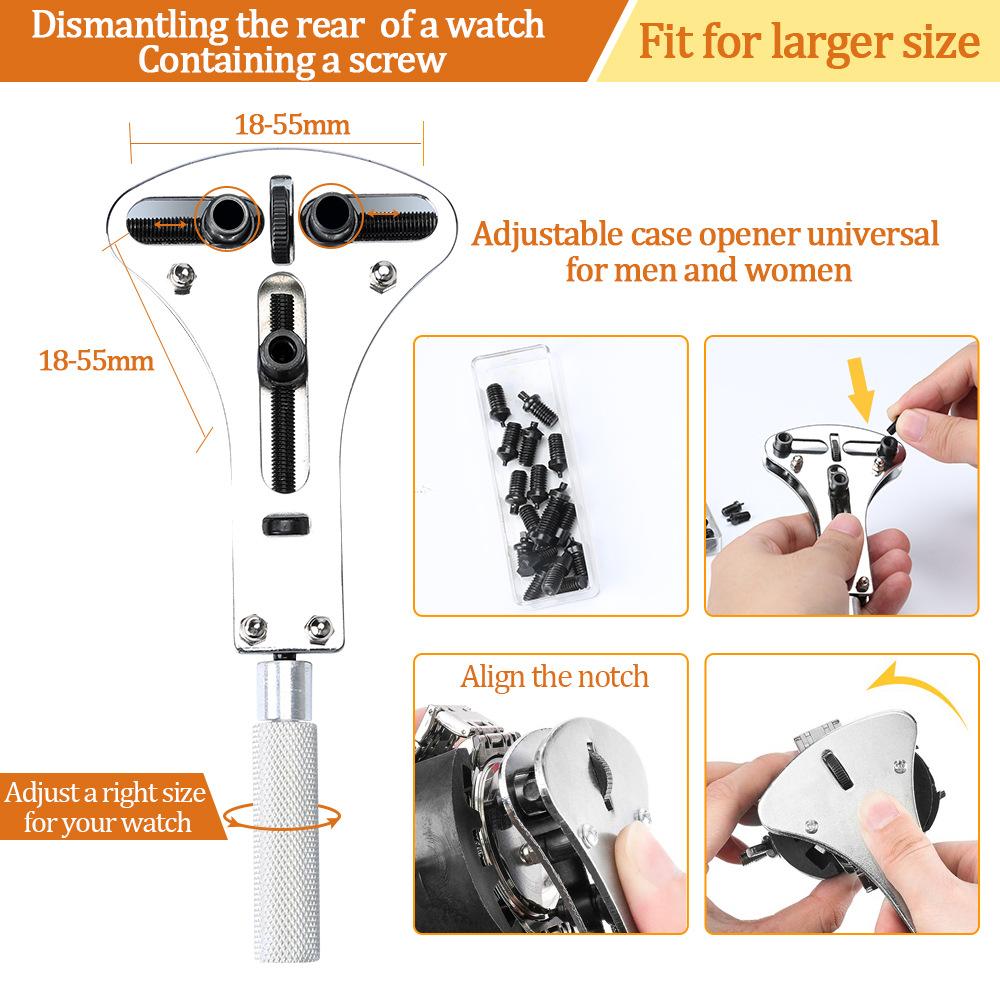 149Pcs Watchmaker Watch Repair Tool Kit Watch Band Link Pin Remover Back Case Opener Spring Bar Set Type A
149Pcs Watchmaker Watch Repair Tool Kit Watch Band Link Pin Remover Back Case Opener Spring Bar Set Type A