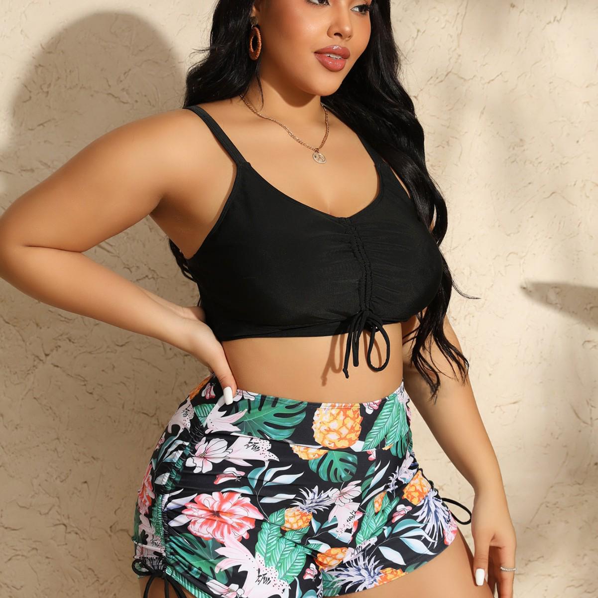 2025 Plus Size Backless Halter Swimsuit with Split Leg - European & American Style 5XL
2025 Plus Size Backless Halter Swimsuit with Split Leg - European & American Style 5XL
