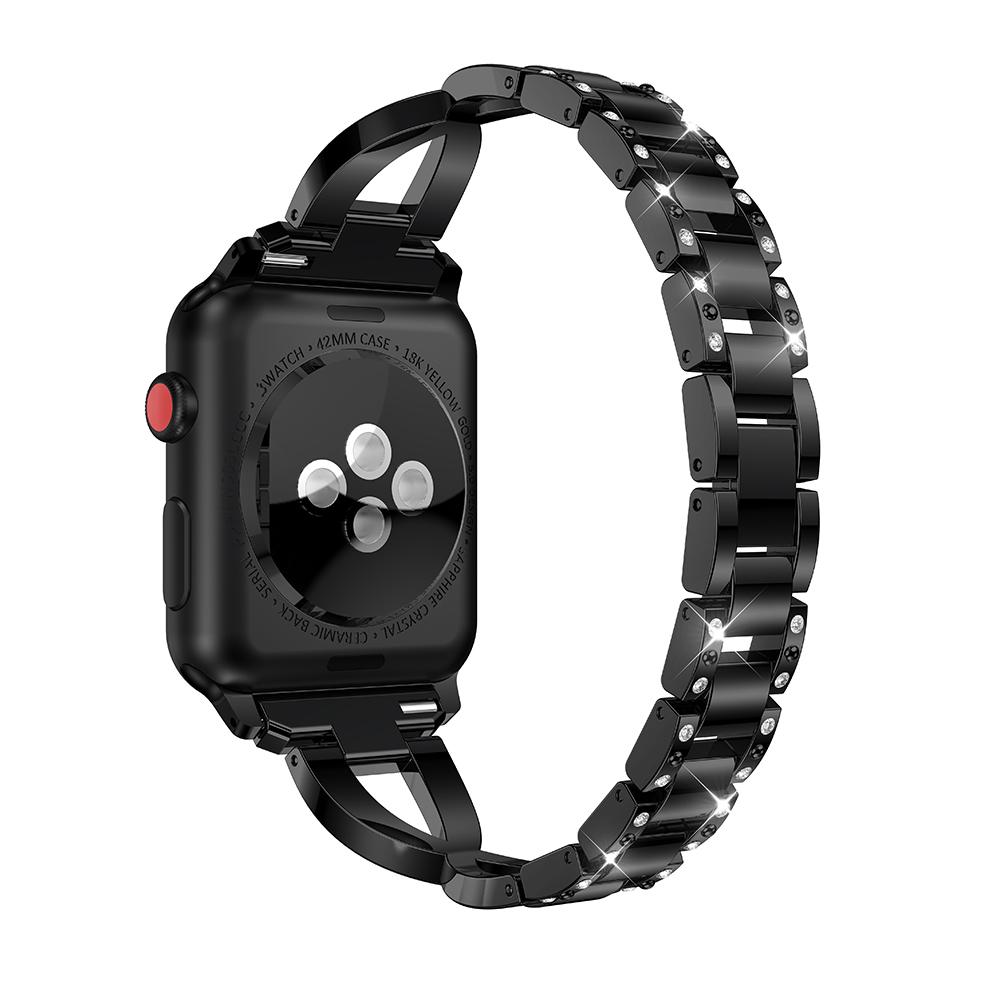 Diamonds Decor X Shaped Stainless Steel Watch Wristband for Apple Watch Series 10 42mm/9 8 7 41mm/SE (2023) SE (2022) SE 6 5 4 40mm/3 2 1 38mm Gold
Diamonds Decor X Shaped Stainless Steel Watch Wristband for Apple Watch Series 10 42mm/9 8 7 41mm/SE (2023) SE (2022) SE 6 5 4 40mm/3 2 1 38mm Gold