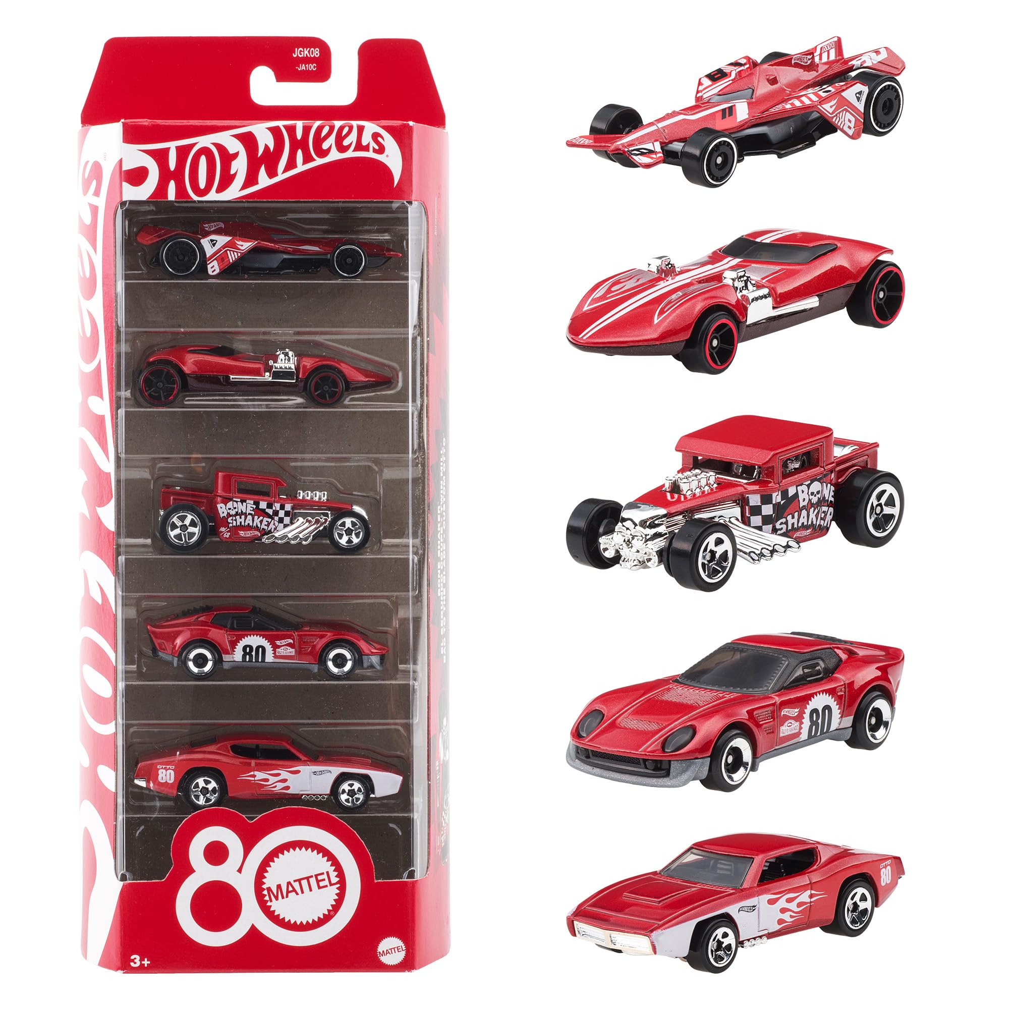 Hot Wheels Mattel 80th Anniversary 5 набор игрушечных мини-автомобилей для детей от 3 лет и старше, красный JGK08
Hot Wheels Mattel 80th Anniversary 5 набор игрушечных мини-автомобилей для детей от 3 лет и старше, красный JGK08