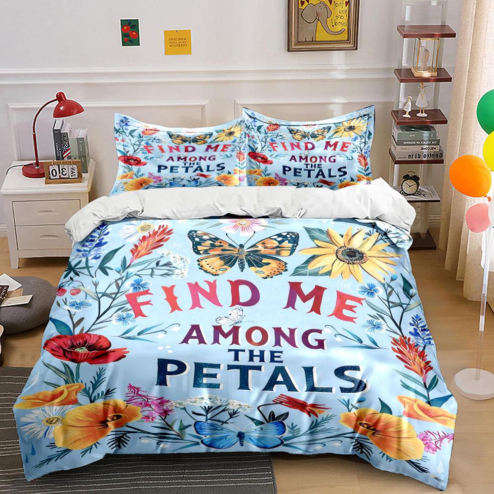 Butterfly, flowers, and text. Bedding sets Duvet cover sets Duvet covers Pillowcases(1 * Duvet Cover 2 * Pillowcases, without duvet insert) 135x200cm
Butterfly, flowers, and text. Bedding sets Duvet cover sets Duvet covers Pillowcases(1 * Duvet Cover 2 * Pillowcases, without duvet insert) 135x200cm