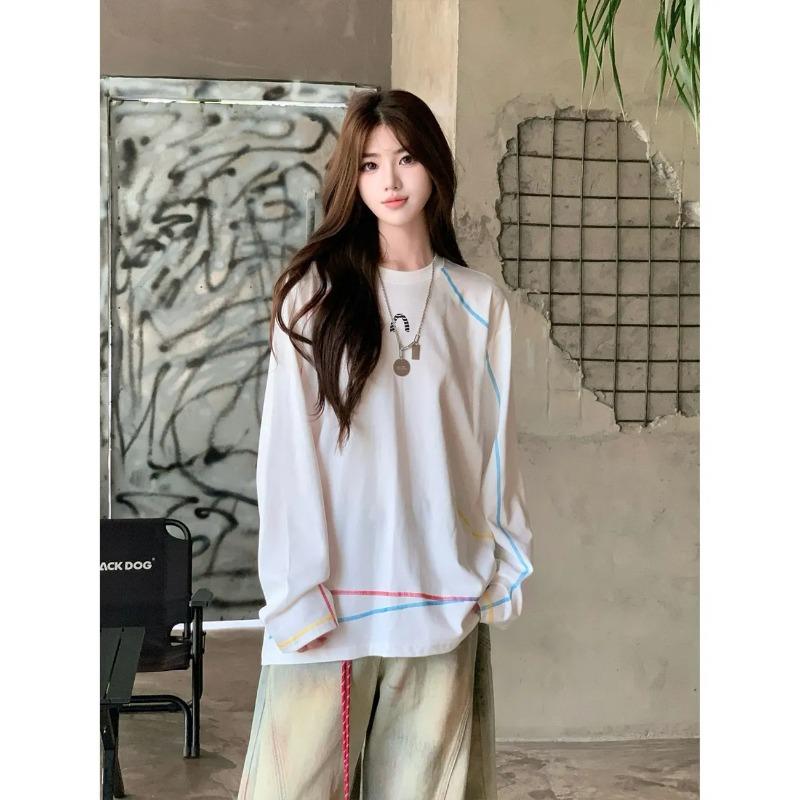 Pure Cotton Niche Design Literary Retro Color Long-sleeved T-shirt for Women Spring and Autumn High-end Loose Slimming Top XL білий
Pure Cotton Niche Design Literary Retro Color Long-sleeved T-shirt for Women Spring and Autumn High-end Loose Slimming Top XL білий