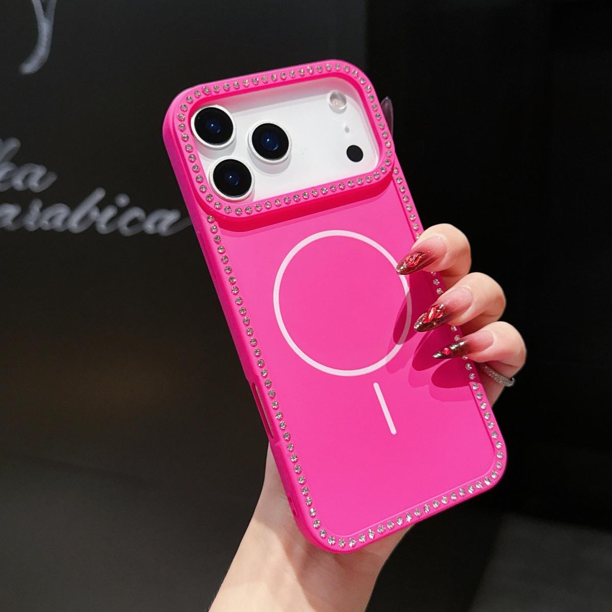 Glitter Diamond Candy Silicone For Magsafe Case For iPhone 17 Air 16 15 14 Plus 13 12 11 Pro Max Magnetic Wireless Charge Cover iPhone 15 Pro Max рожевий червоний колір
Glitter Diamond Candy Silicone For Magsafe Case For iPhone 17 Air 16 15 14 Plus 13 12 11 Pro Max Magnetic Wireless Charge Cover iPhone 15 Pro Max рожевий червоний колір