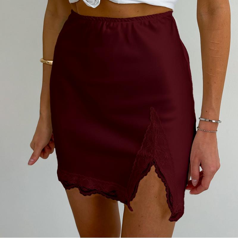 Summer New Lace Splicing High-Waisted Skirt With Fashion Women Clothing Girls Silky Satin Mini Skirts L червоний
Summer New Lace Splicing High-Waisted Skirt With Fashion Women Clothing Girls Silky Satin Mini Skirts L червоний