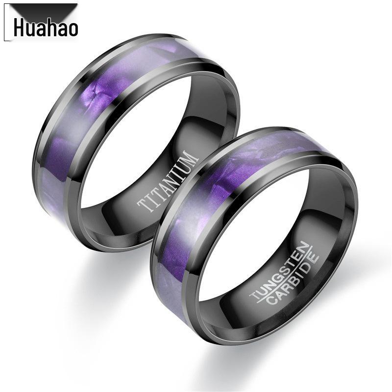 Men s Black Titanium Steel Ring with Purple Accents - European and American Style, Couple s Stainless Steel Personality Band Size 7
Men s Black Titanium Steel Ring with Purple Accents - European and American Style, Couple s Stainless Steel Personality Band Size 7