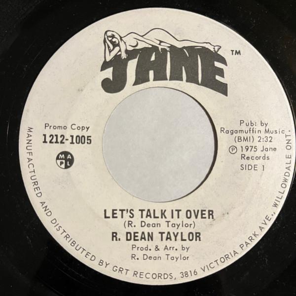 7inch Record R. DEAN TAYLOR Lets Talk It Over 12121005PROMO Jane 1975 Canada Rock Used
7inch Record R. DEAN TAYLOR Lets Talk It Over 12121005PROMO Jane 1975 Canada Rock Used