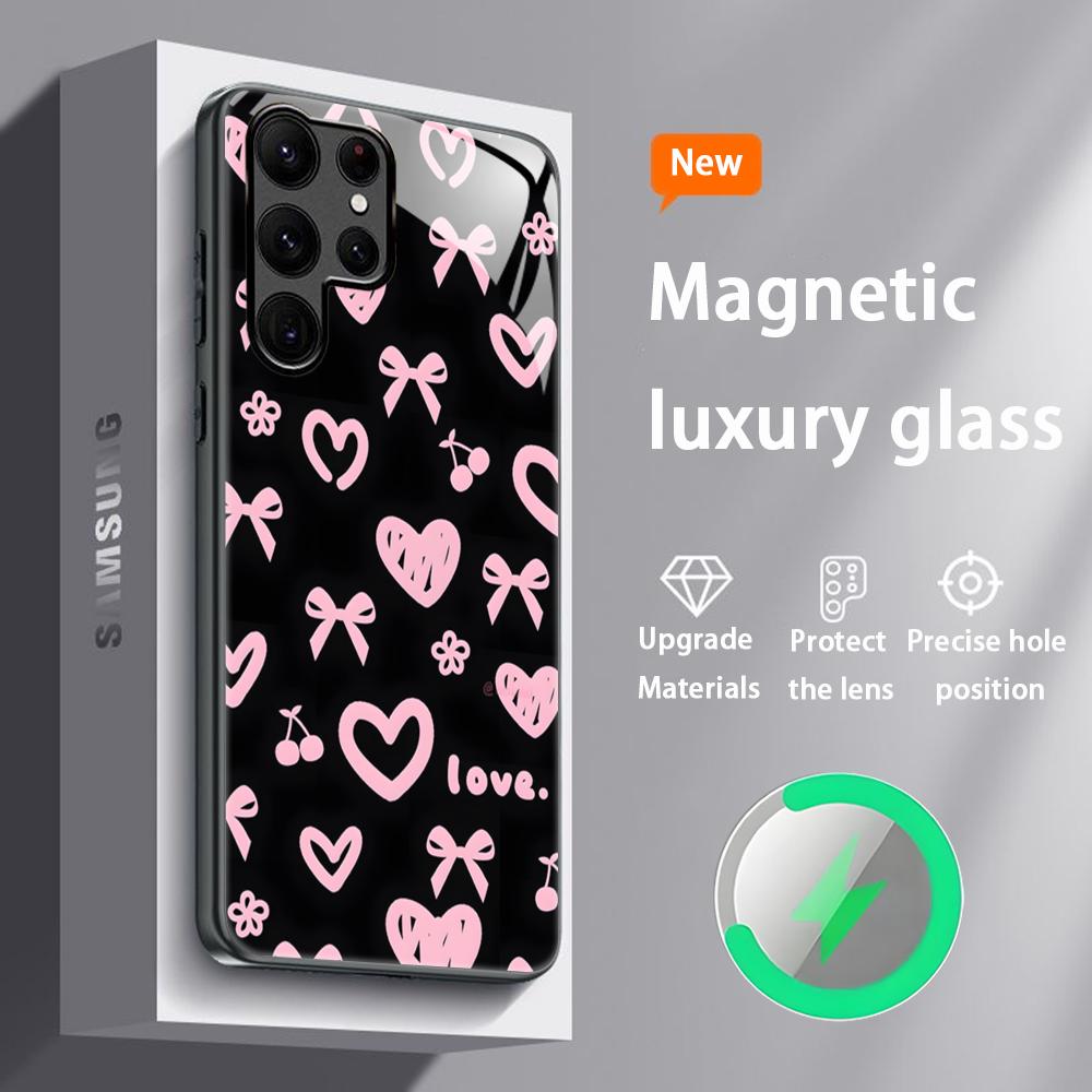 Fashion Silver Bow Design Phone Case For Samsung S25 S24 S23 S22 S21 S20 Plus Ultra Note20 Glass Magnetic Case Samsung S21 Plus
Fashion Silver Bow Design Phone Case For Samsung S25 S24 S23 S22 S21 S20 Plus Ultra Note20 Glass Magnetic Case Samsung S21 Plus